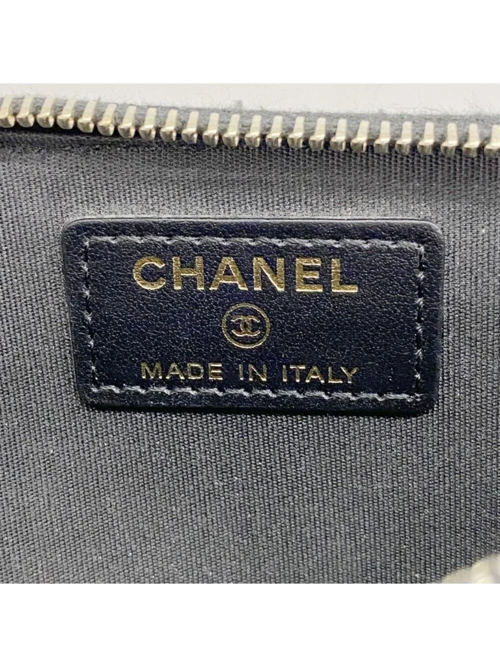 Chanel Wallet Camellia Caviar Leather Black Champagne Gold